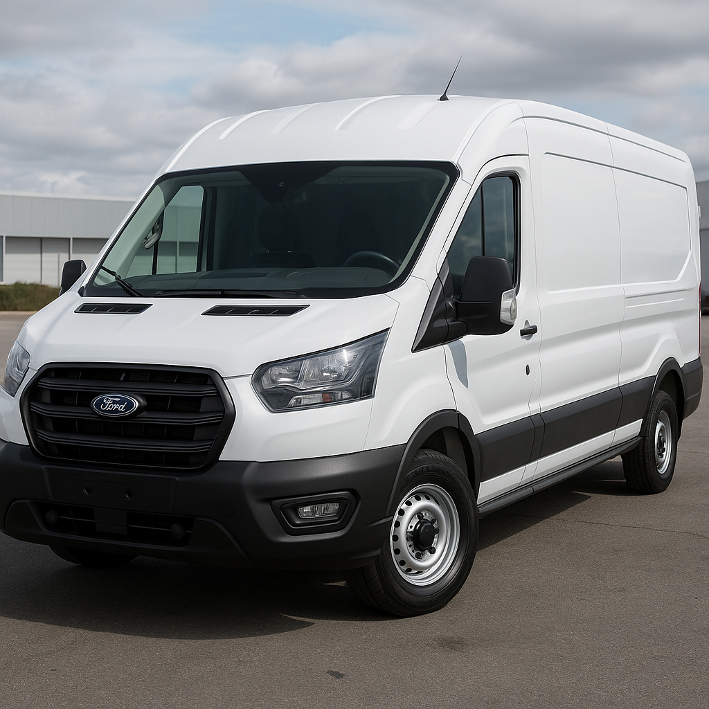 Mechanic working on van